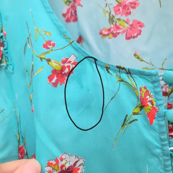 R13Deconstructed Babydoll Mini Dress in Light Blue Floral Size Medium